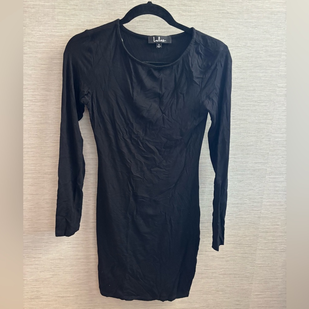Lulu's Black Long Sleeve Dress